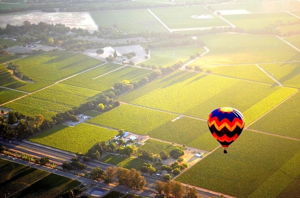 hot air balloon napa